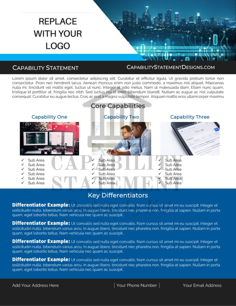 Capability Statement Design for Technology Companies