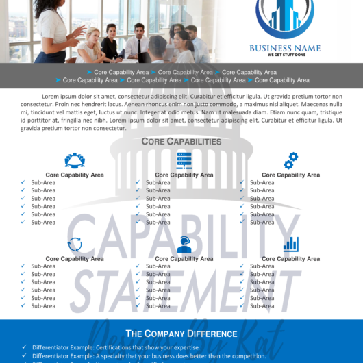 Business Consulting Capability Statement Two Page Template