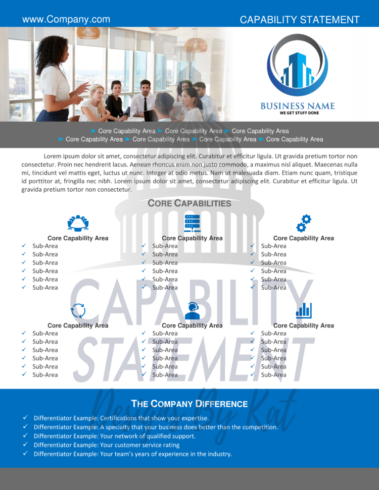 Modern Business Consulting Capability Statement Template